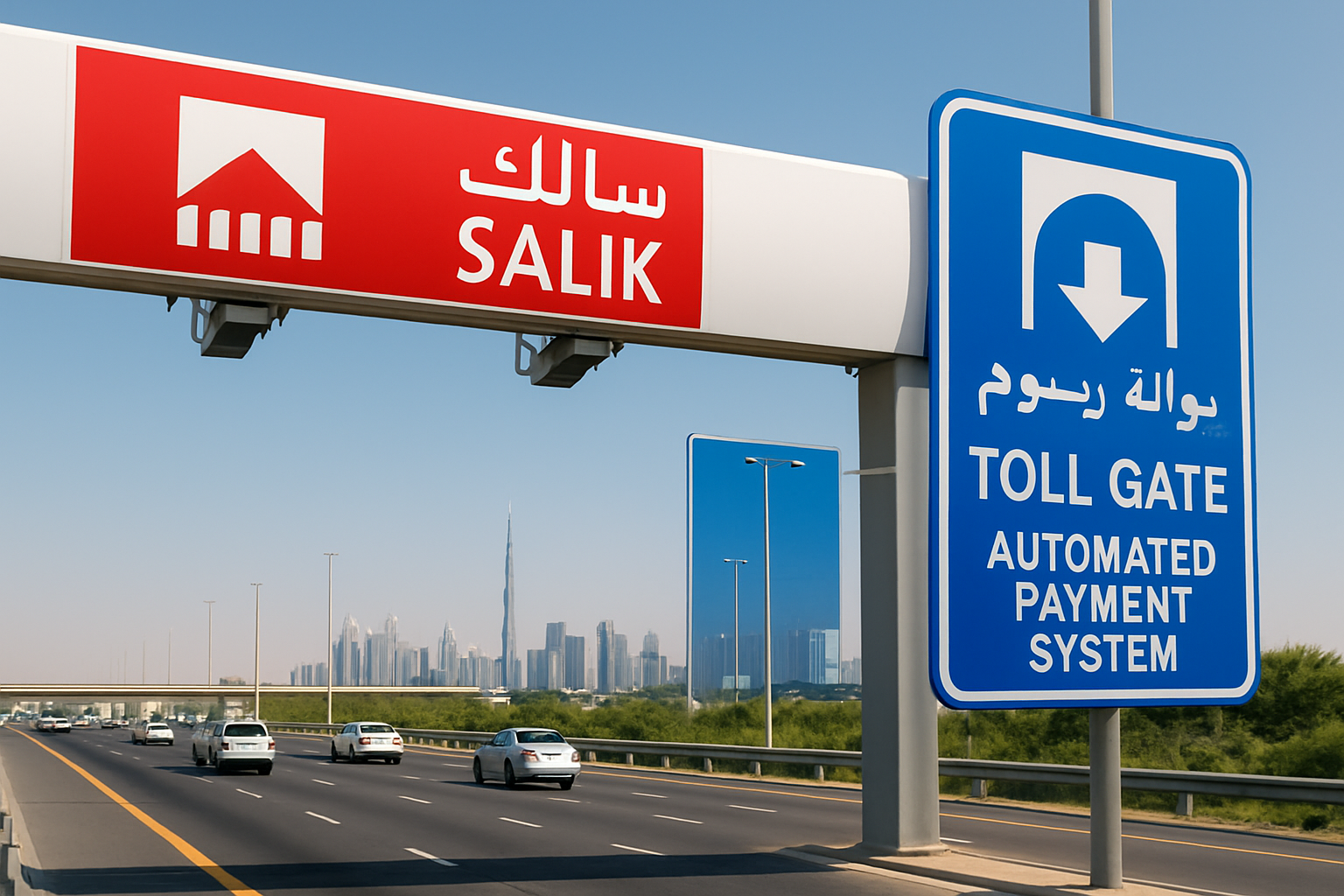 Dubai toll road automated payment system